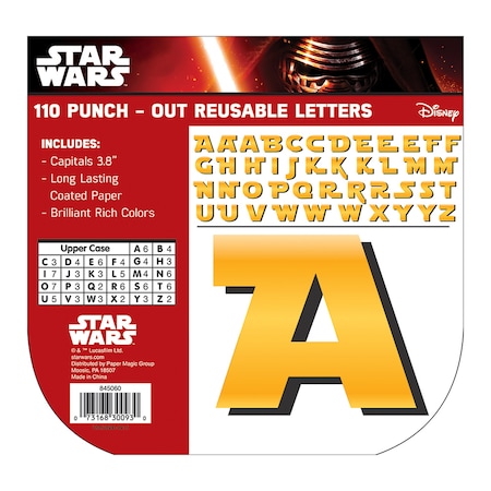 Eureka Star Wars Deco Letters, 4, Yellow, PK330 845060